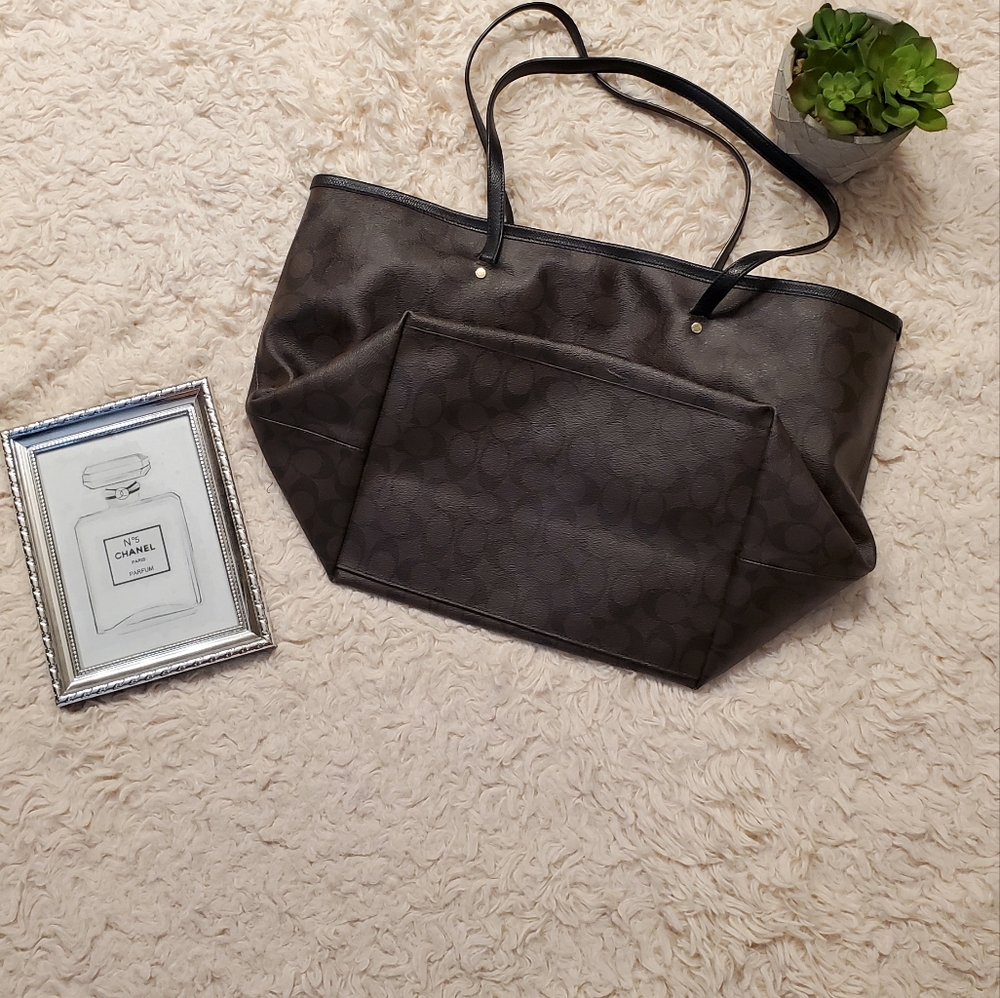 Large Authentic Coach C Monogram Bag - image 5